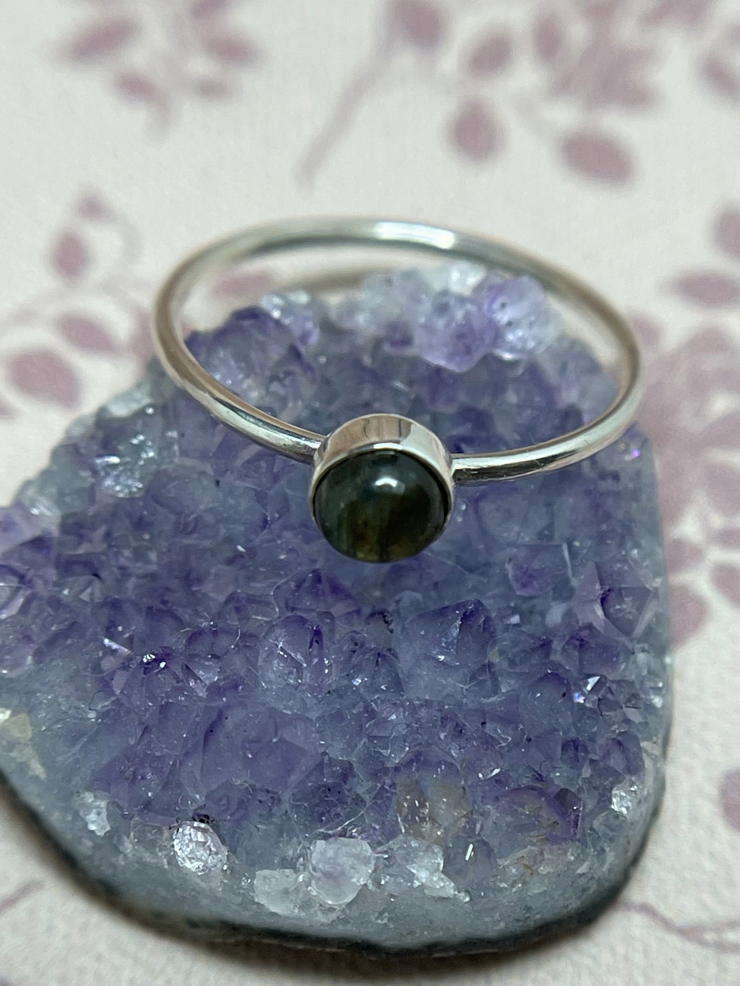 Labradorite Sterling Silver Stacking Ring