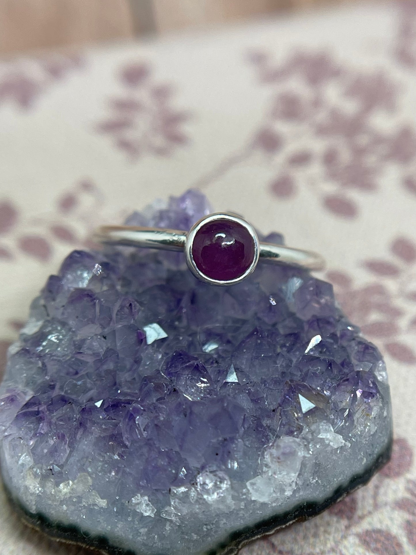 Sapphire Sterling Silver Serenity Stacking Ring