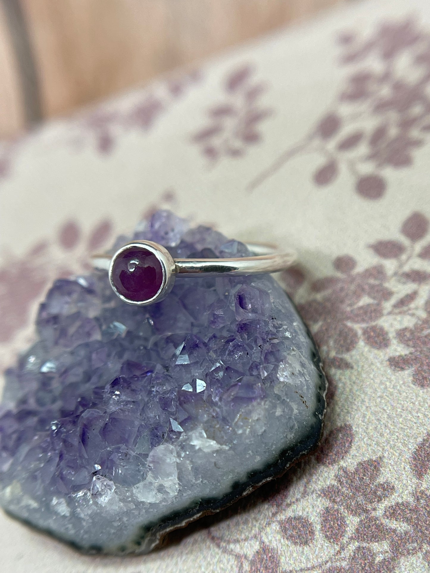Sapphire Sterling Silver Serenity Stacking Ring