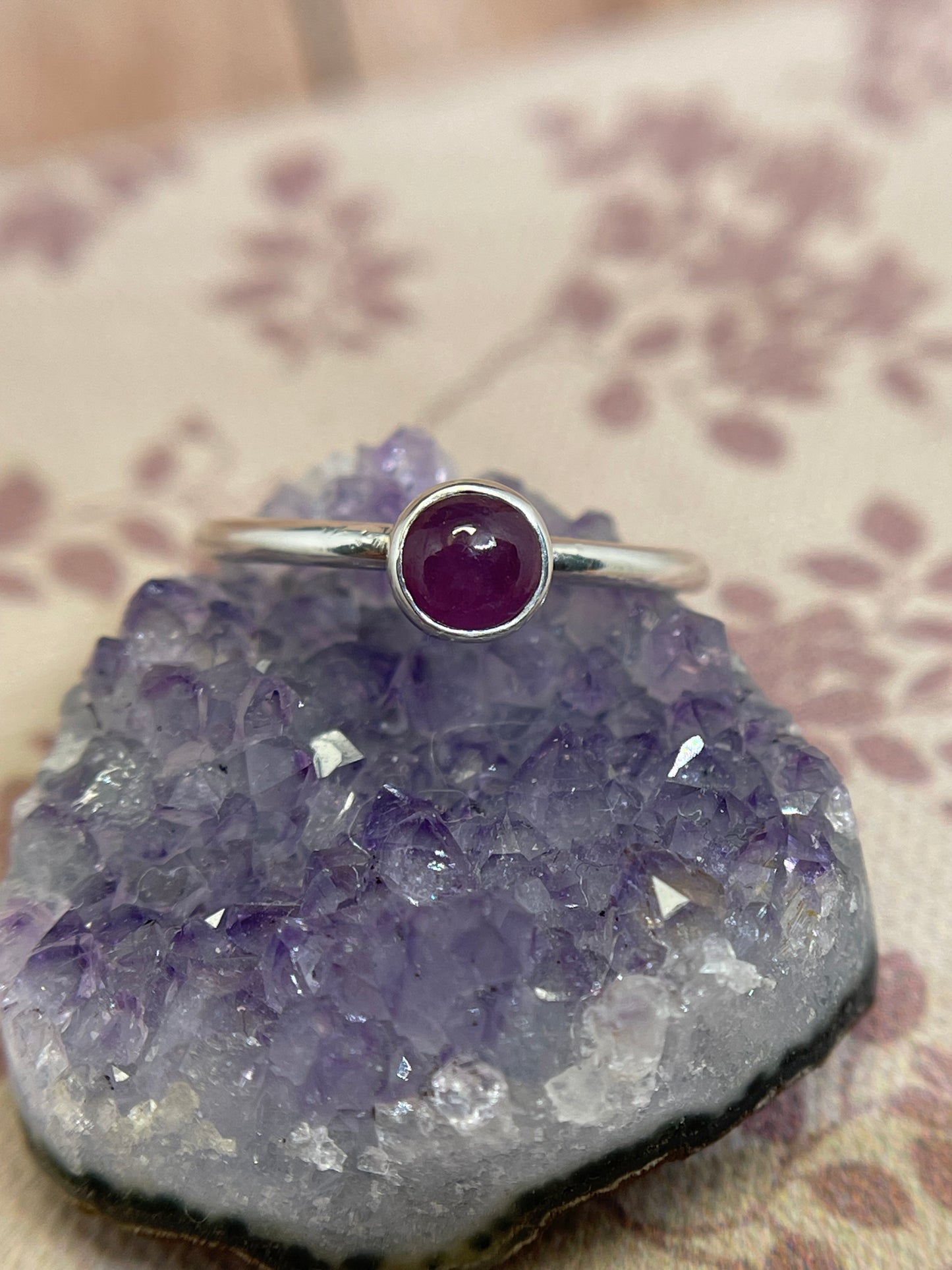 Sapphire Sterling Silver Serenity Stacking Ring