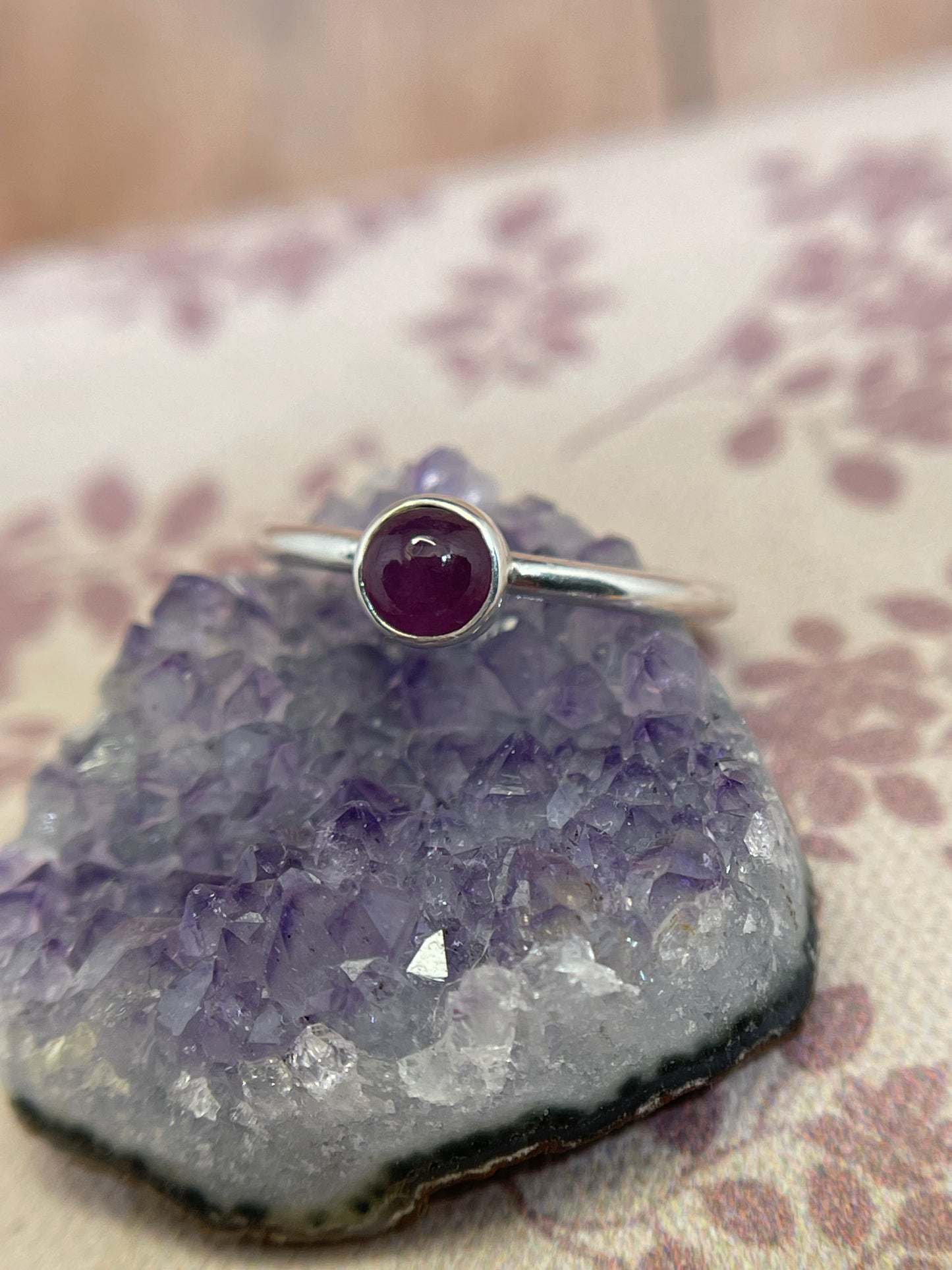 Sapphire Sterling Silver Serenity Stacking Ring