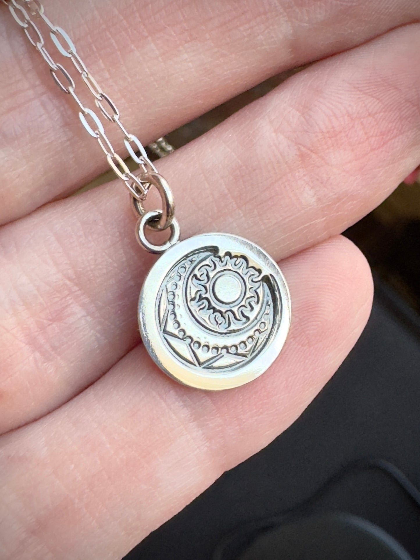 Sterling Silver Solar Eclipse Pendant