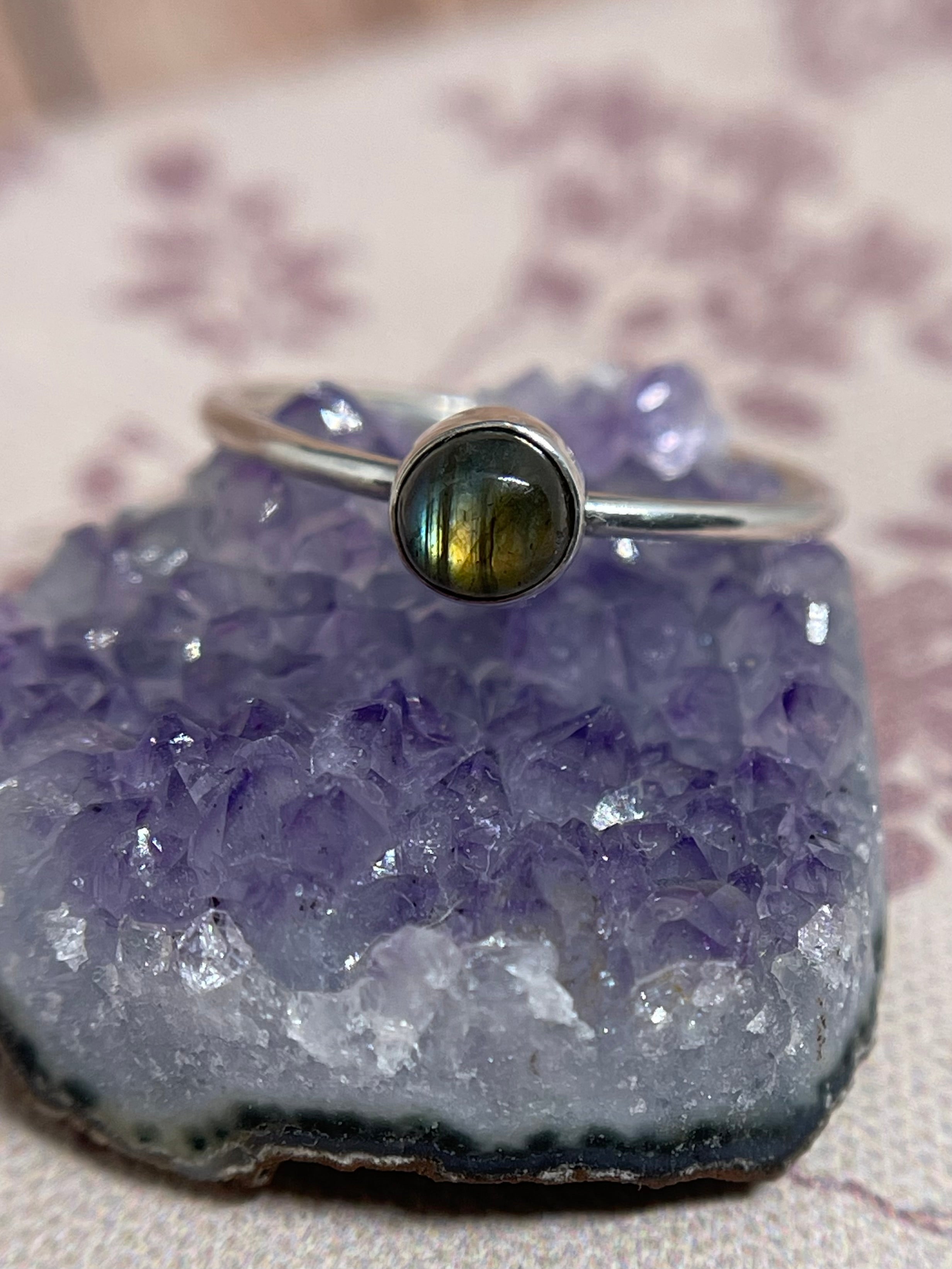 Labradorite Stacking Ring Labradorite Sterling Silver Stacking Ring – NET Creative Designs