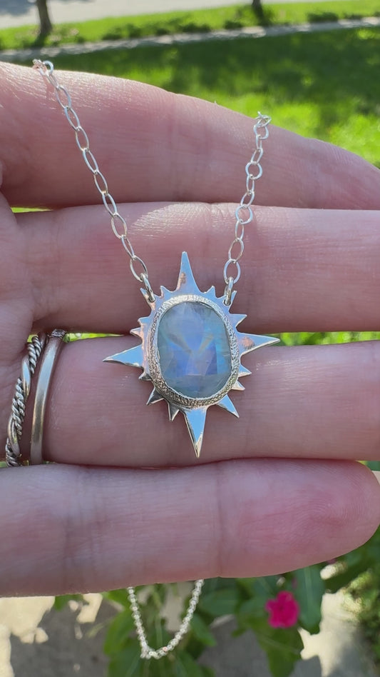 Moonstone Sterling Silver Eclipse Pendant 2